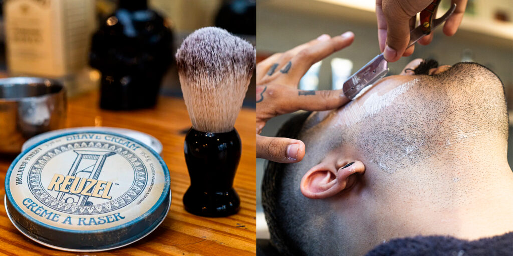Reuzel, crema de afeitar: brocha, crema y un corte de cabello (lámina 1 de 2)