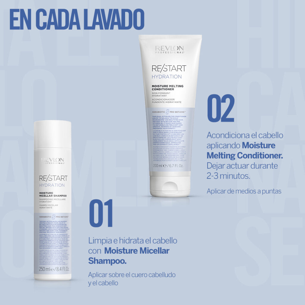Revlon, Re/Start · Rutina de hidratación: lámina 2 de 5