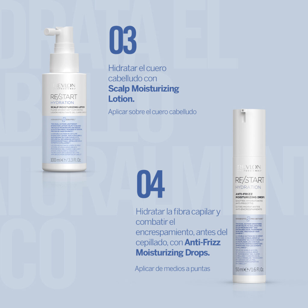 Revlon, Re/Start · Rutina de hidratación: lámina 3 de 5